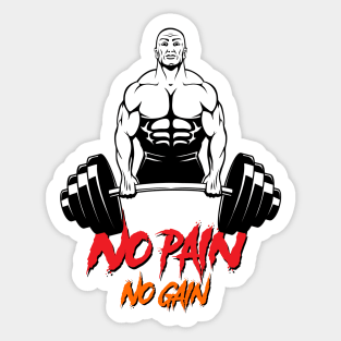 No pain No Gain Sticker